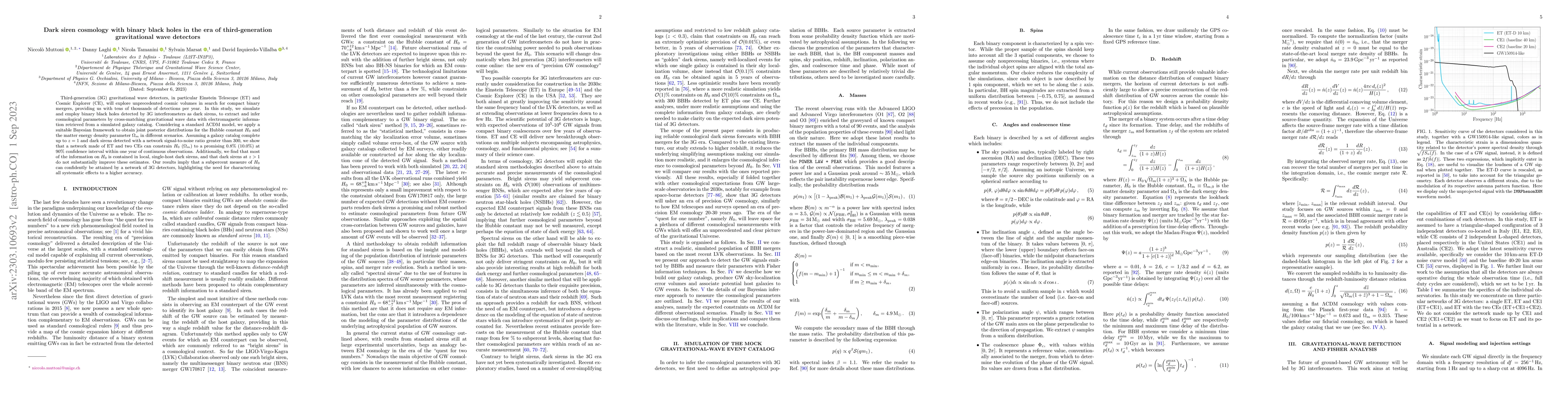 Thumbnail for Dark siren cosmology with binary black holes in the era of
  third-generation gravitational wave detectors