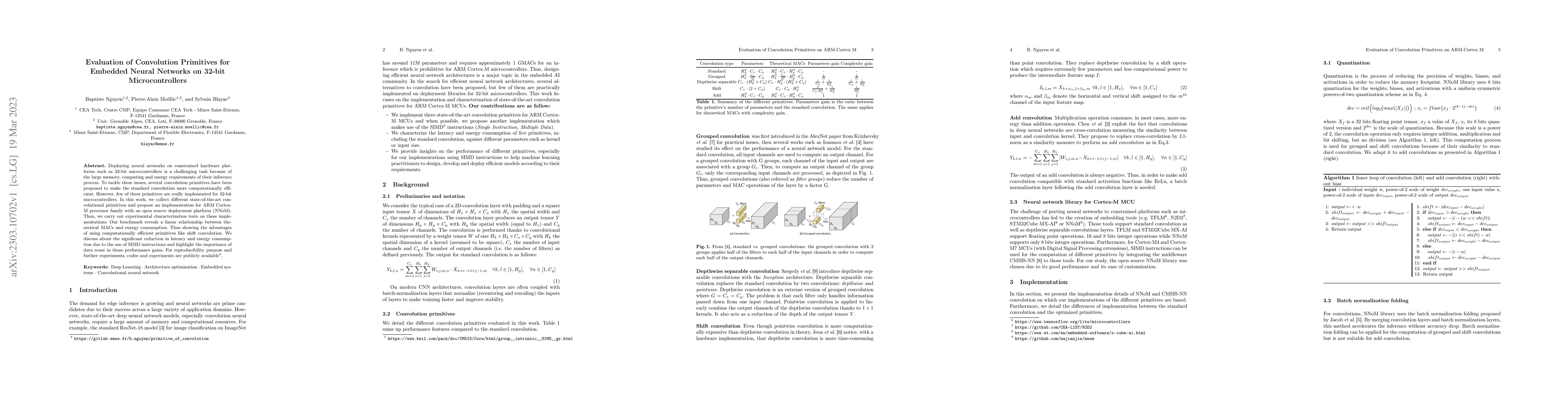 Thumbnail for Evaluation of Convolution Primitives for Embedded Neural Networks on
  32-bit Microcontrollers
