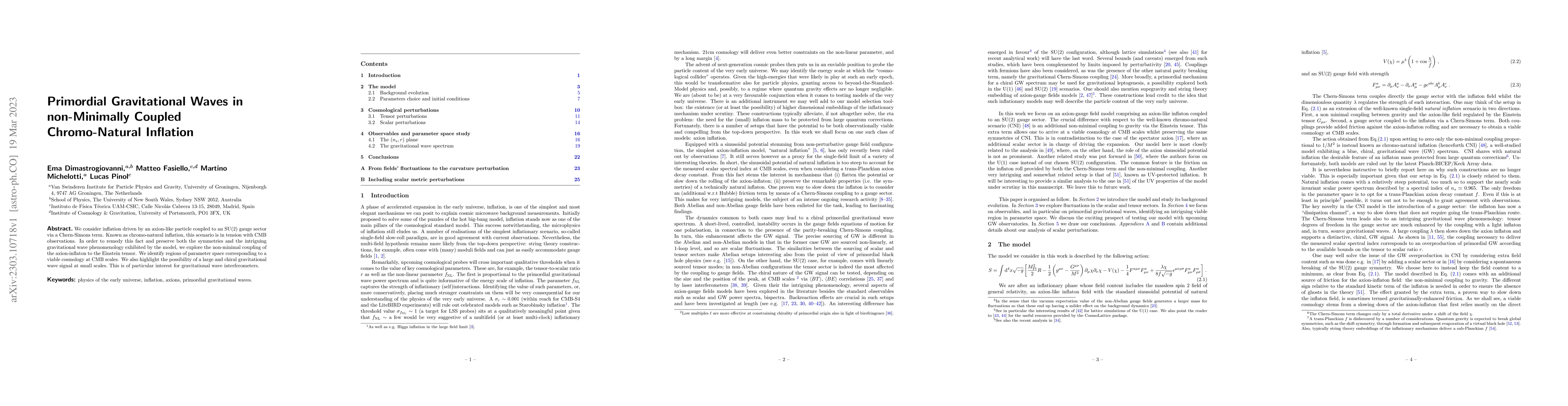 Thumbnail for Primordial Gravitational Waves in non-Minimally Coupled Chromo-Natural
  Inflation