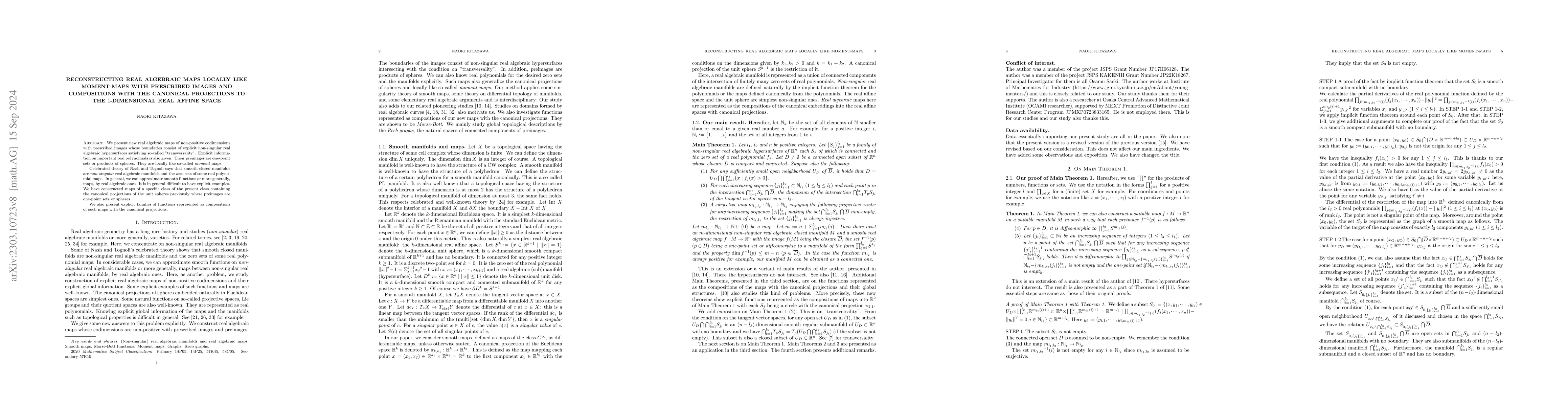 Thumbnail for Reconstructing real algebraic maps locally like moment-maps with
  prescribed images and compositions with the canonical projections to the
  $1$-dimensional real affine space