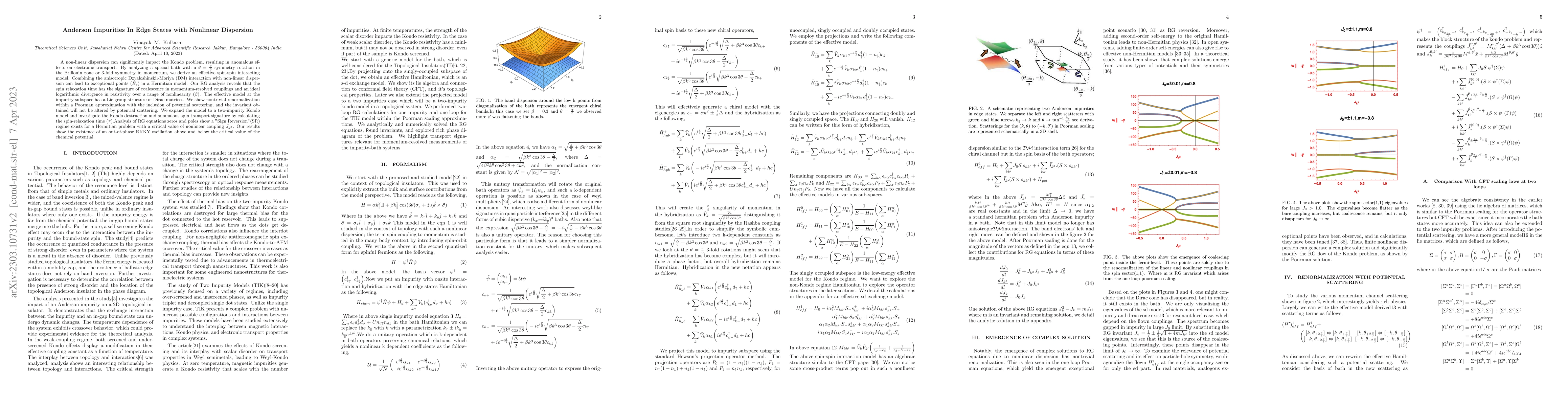 Thumbnail for Anderson Impurities In Edge States with Nonlinear Dispersion