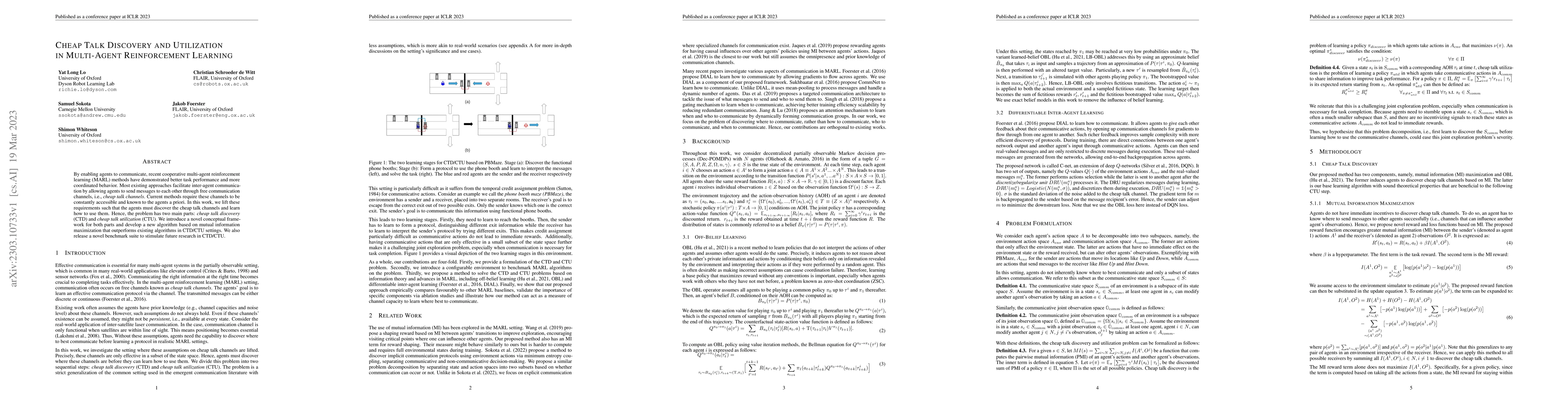 Thumbnail for Cheap Talk Discovery and Utilization in Multi-Agent Reinforcement
  Learning