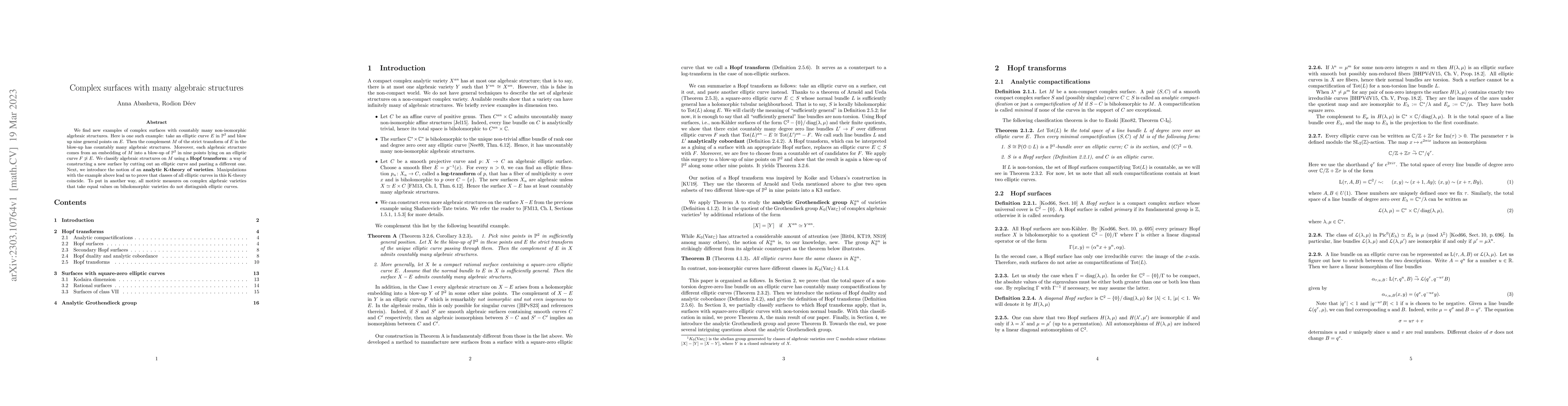 Thumbnail for Complex surfaces with many algebraic structures
