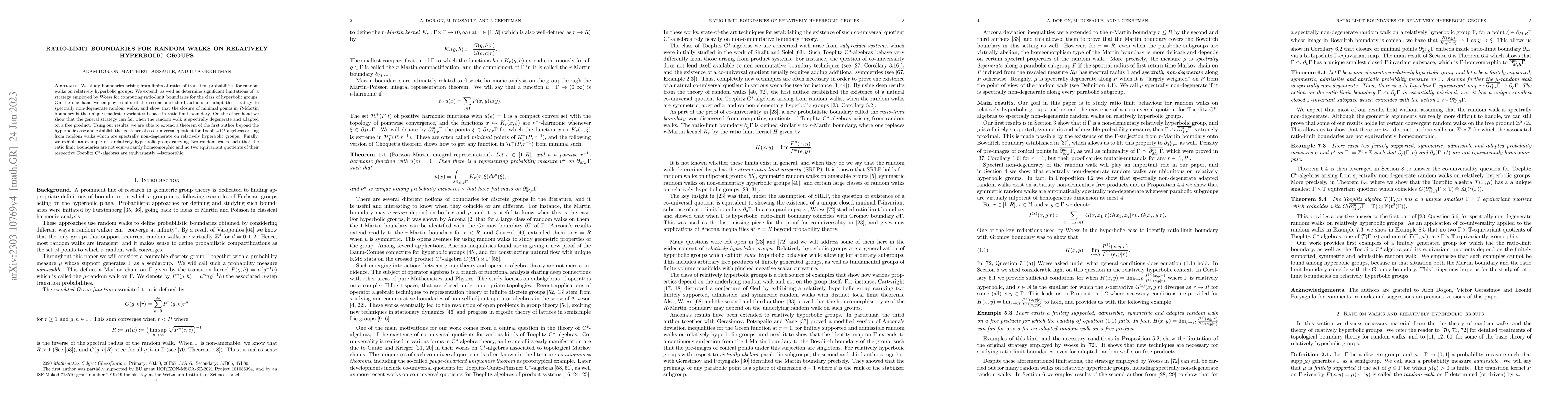 Thumbnail for Ratio-limit boundaries for random walks on relatively hyperbolic groups