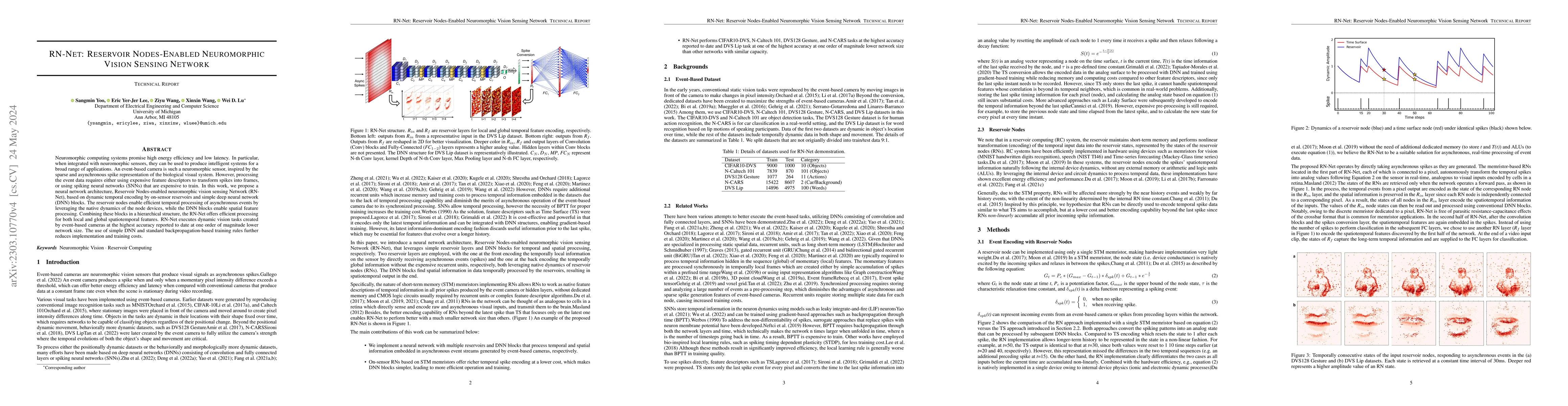 Thumbnail for RN-Net: Reservoir Nodes-Enabled Neuromorphic Vision Sensing Network