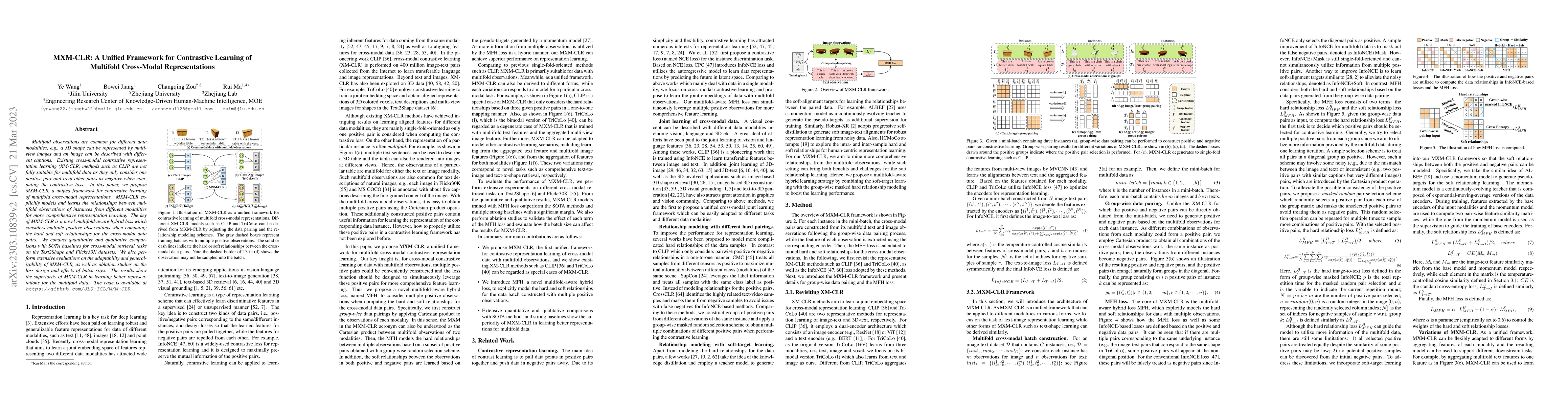 Thumbnail for MXM-CLR: A Unified Framework for Contrastive Learning of Multifold
  Cross-Modal Representations