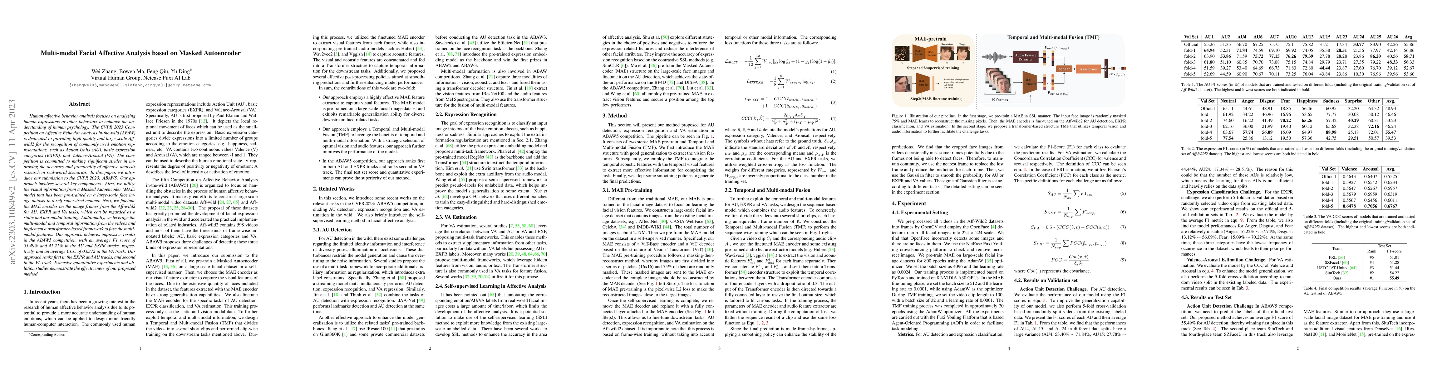 Thumbnail for Multi-modal Facial Affective Analysis based on Masked Autoencoder