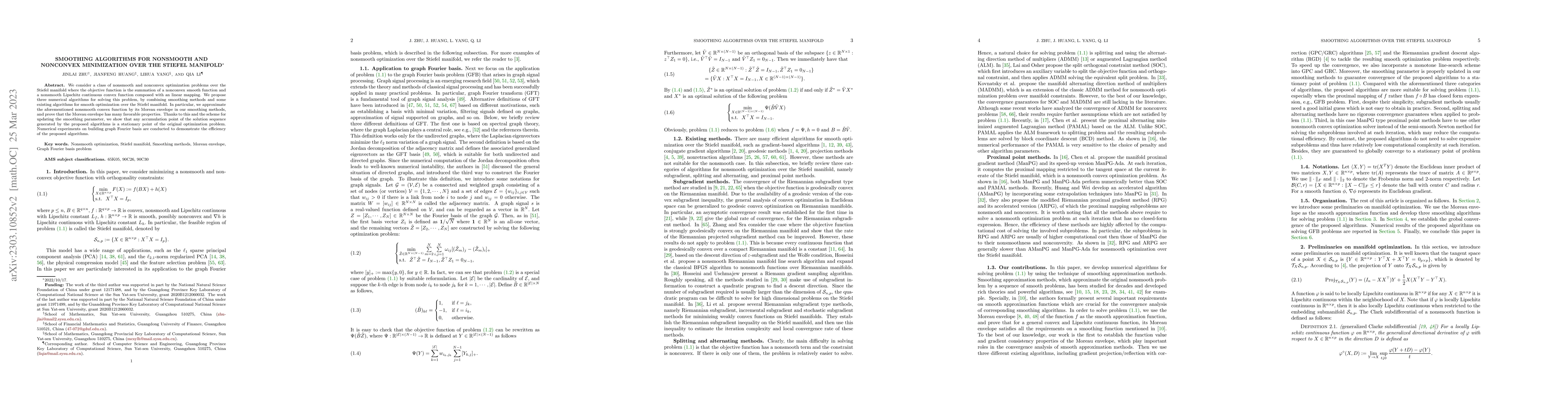 Thumbnail for Smoothing algorithms for nonsmooth and nonconvex minimization over the
  stiefel manifold