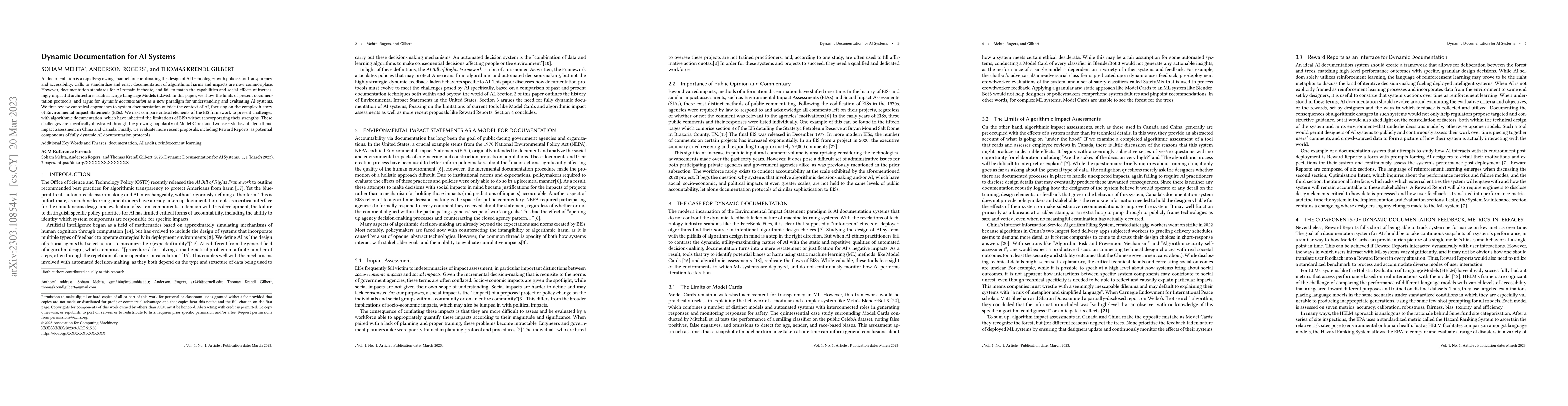 Thumbnail for Dynamic Documentation for AI Systems