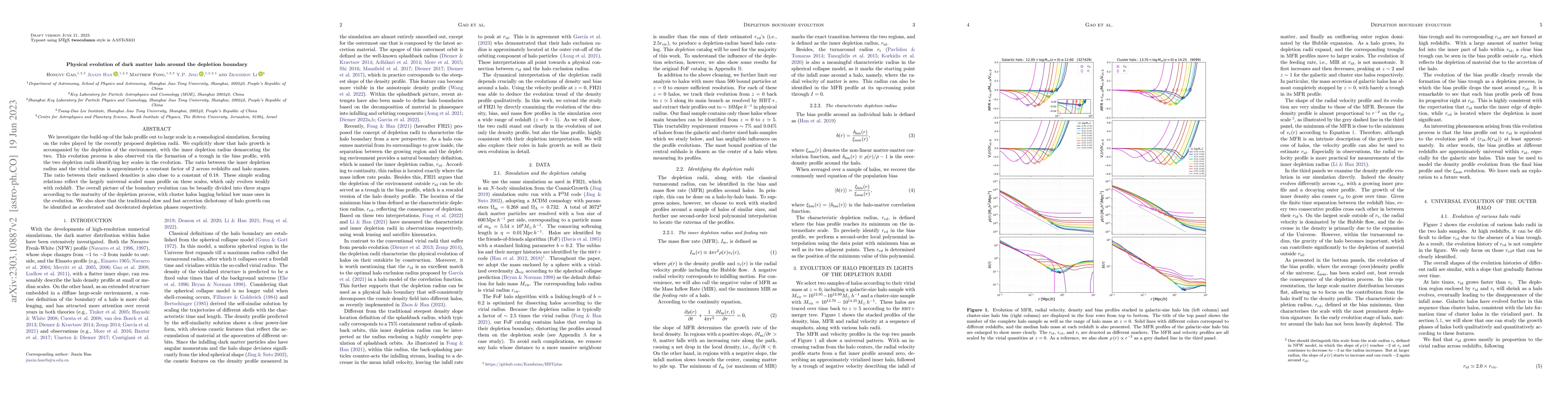 Thumbnail for Physical evolution of dark matter halo around the depletion boundary