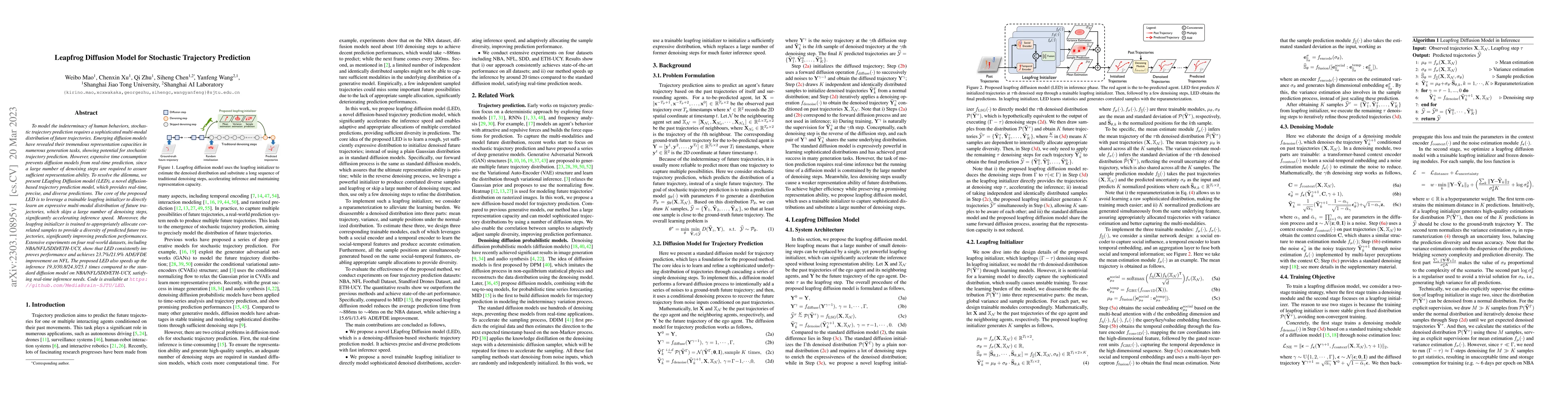 Thumbnail for Leapfrog Diffusion Model for Stochastic Trajectory Prediction