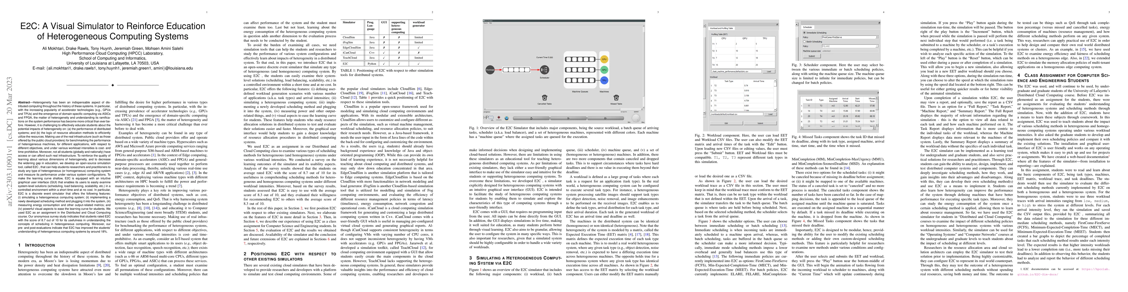 Thumbnail for E2C: A Visual Simulator to Reinforce Education of Heterogeneous
  Computing Systems