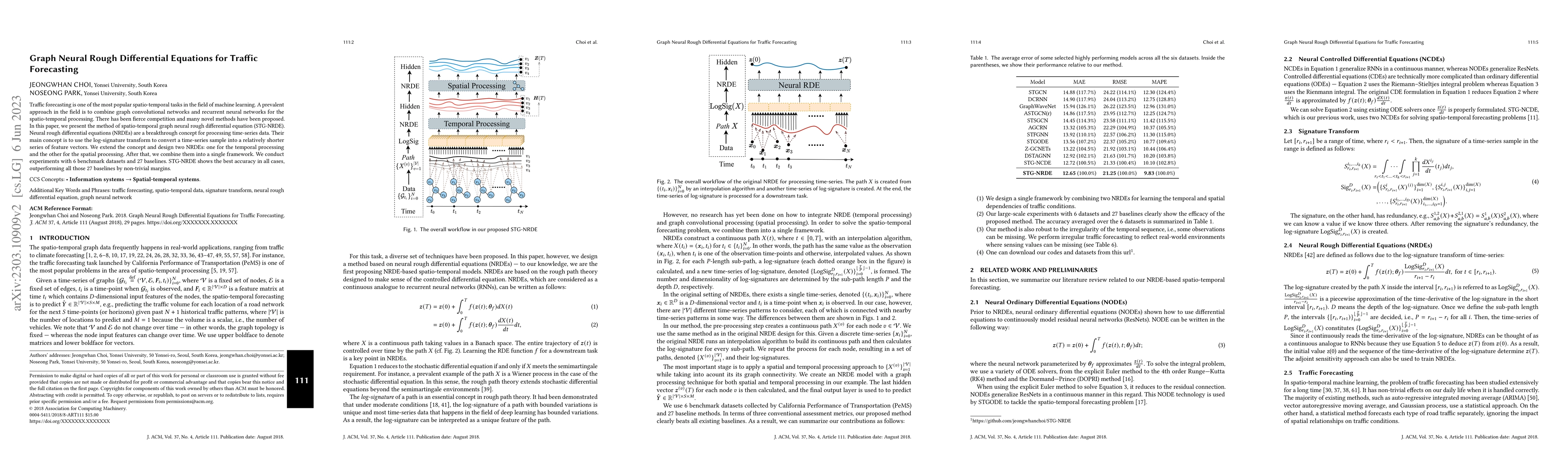 Thumbnail for Graph Neural Rough Differential Equations for Traffic Forecasting
