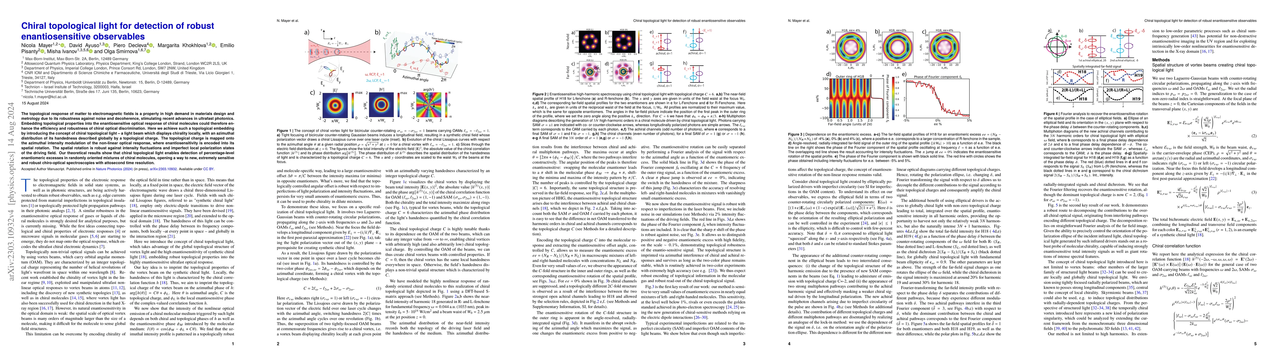 Thumbnail for Chiral topological light for detecting robust enantio-sensitive
  observables