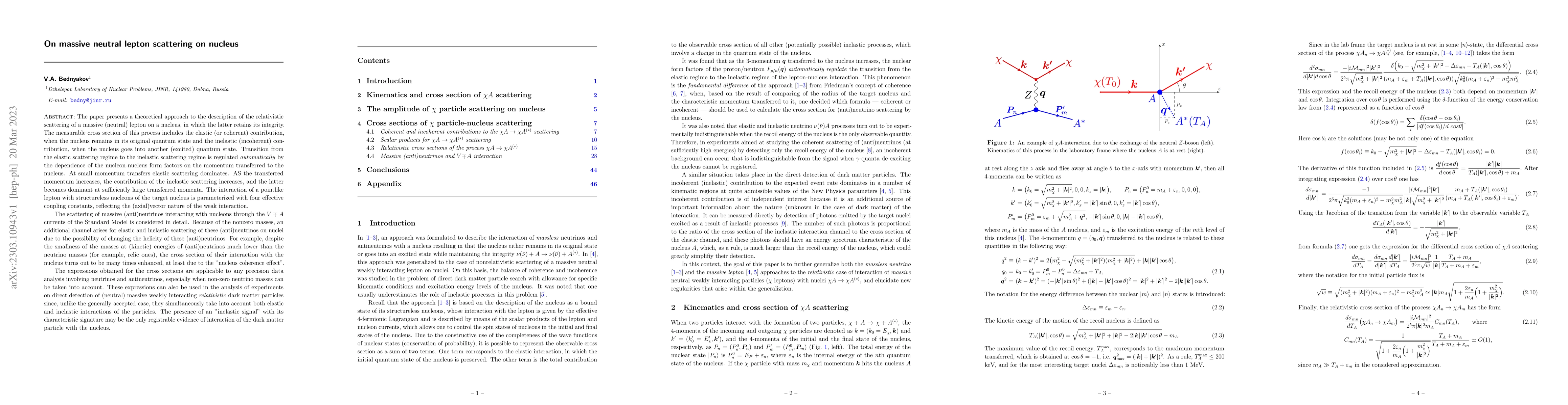 Thumbnail for On massive neutral lepton scattering on nucleus