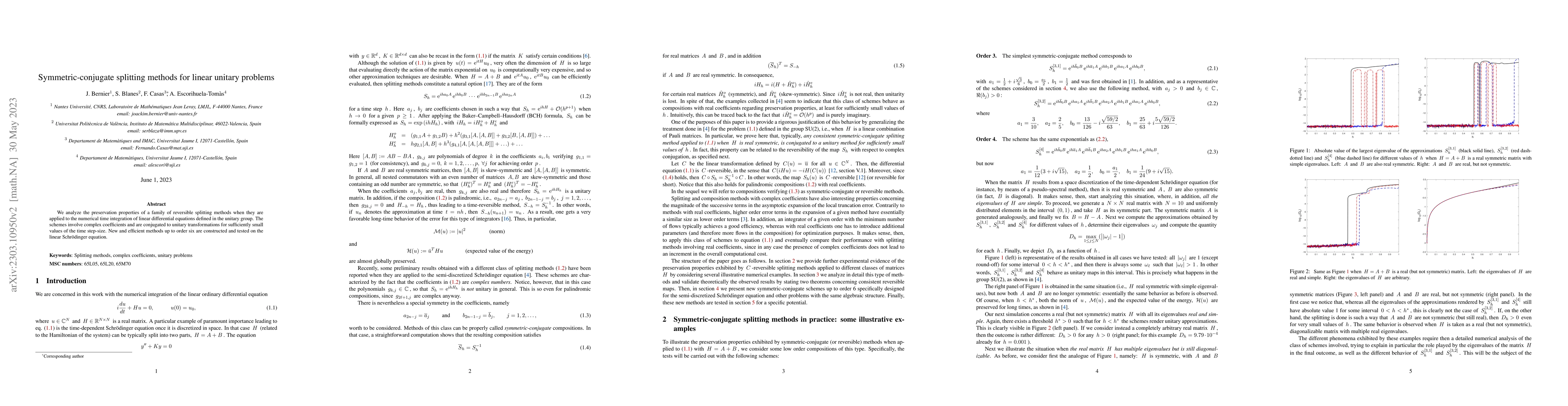 Thumbnail for Symmetric-conjugate splitting methods for linear unitary problems