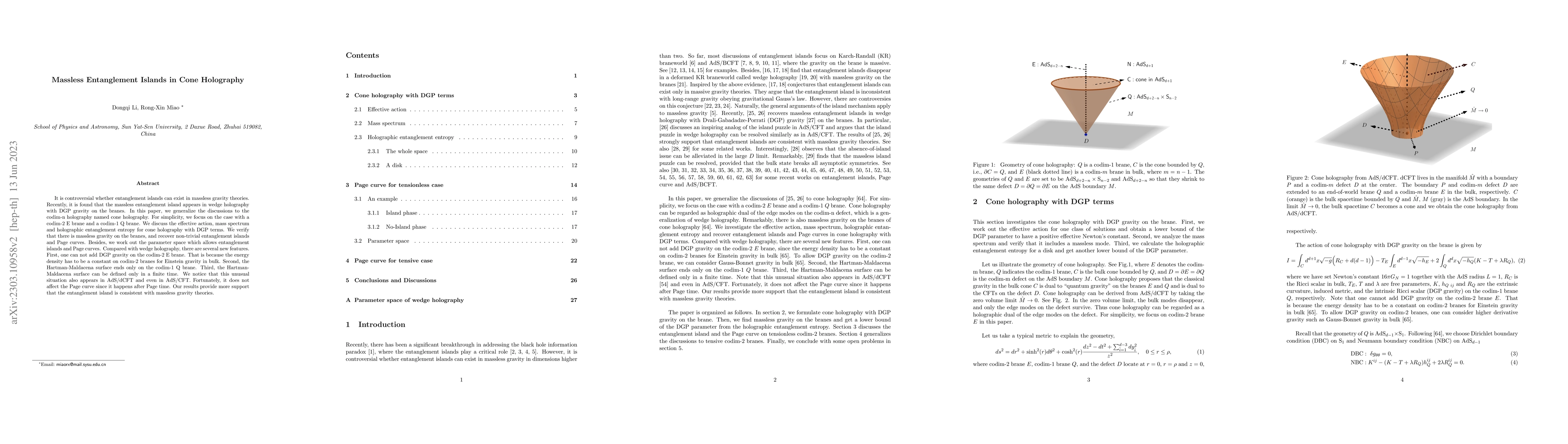 Thumbnail for Massless Entanglement Islands in Cone Holography