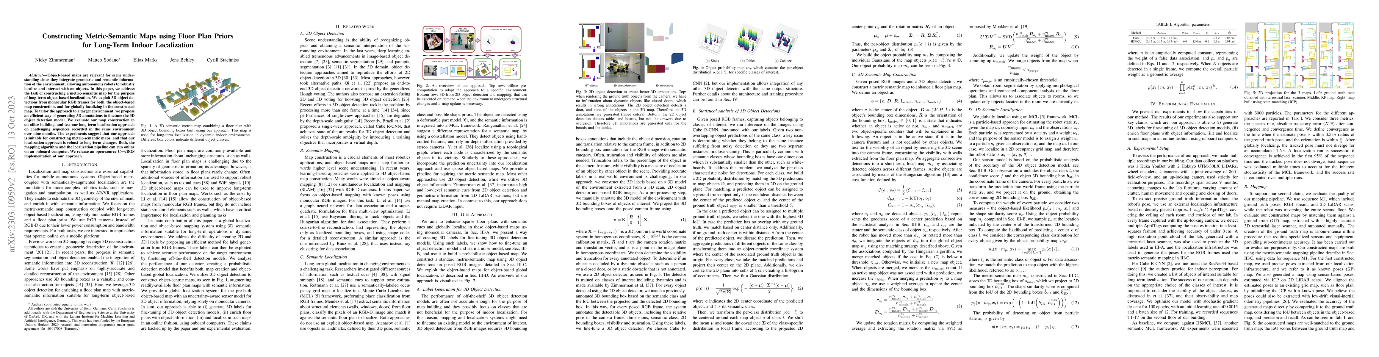 Thumbnail for Constructing Metric-Semantic Maps using Floor Plan Priors for Long-Term
  Indoor Localization