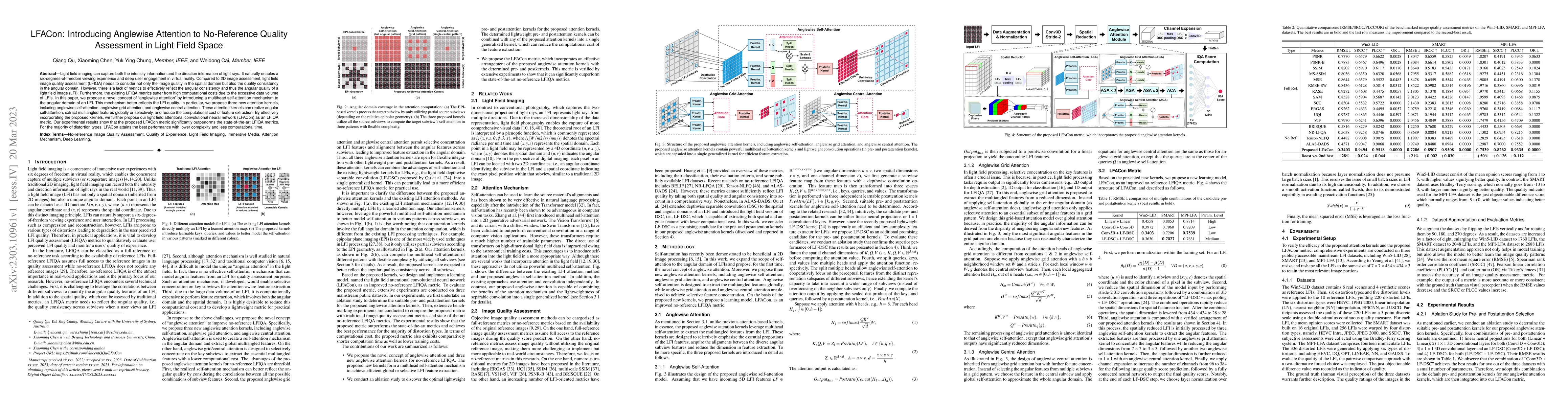 Thumbnail for LFACon: Introducing Anglewise Attention to No-Reference Quality
  Assessment in Light Field Space