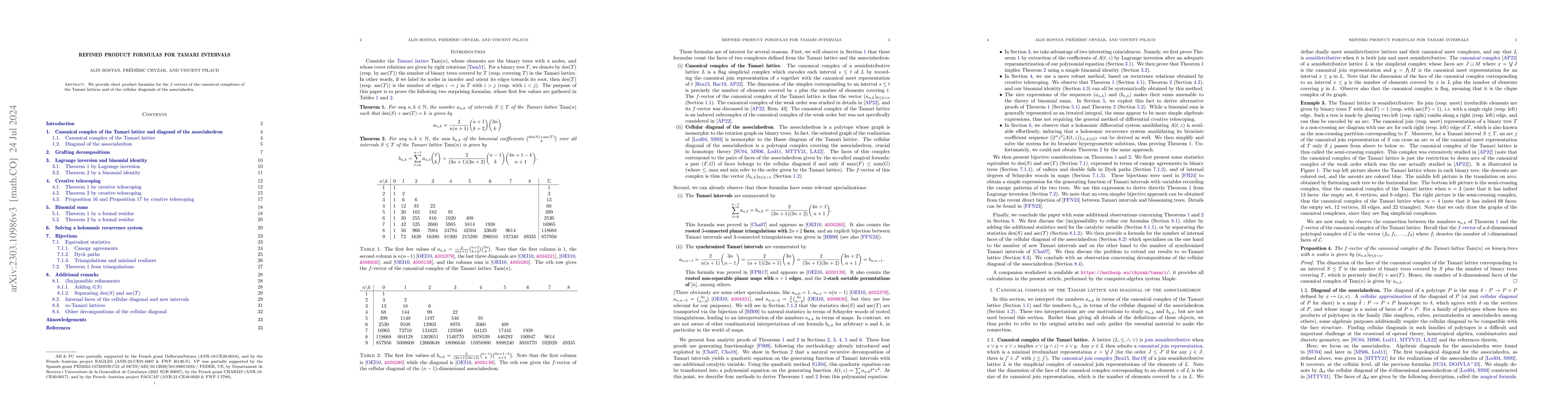 Thumbnail for Refined product formulas for Tamari intervals