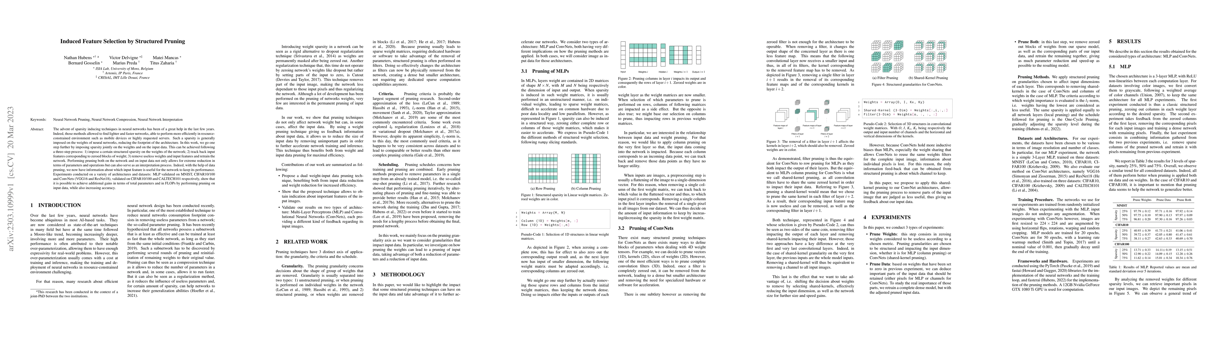 Thumbnail for Induced Feature Selection by Structured Pruning