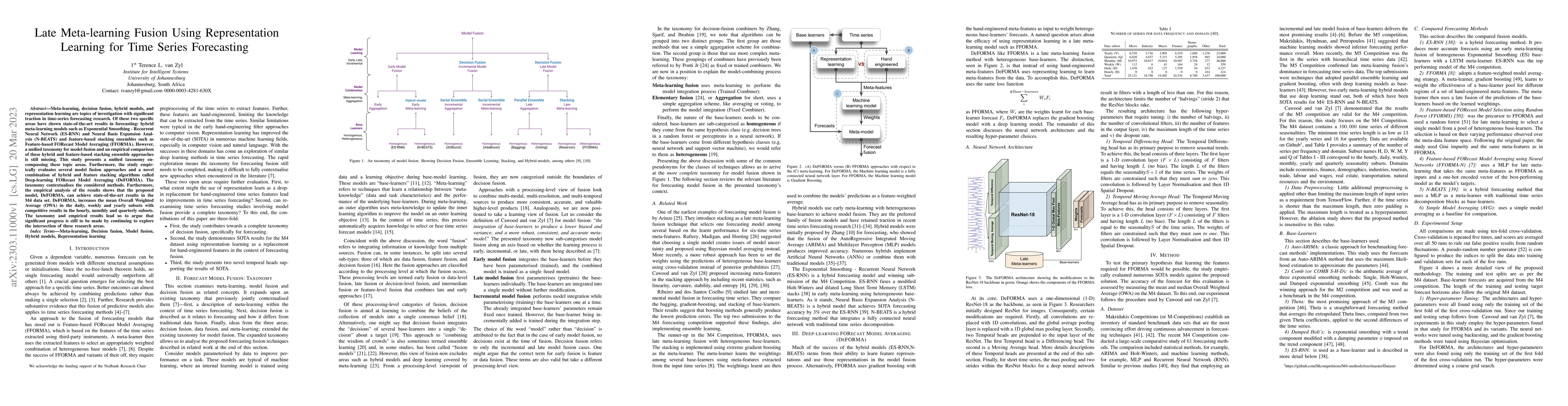 Thumbnail for Late Meta-learning Fusion Using Representation Learning for Time Series
  Forecasting