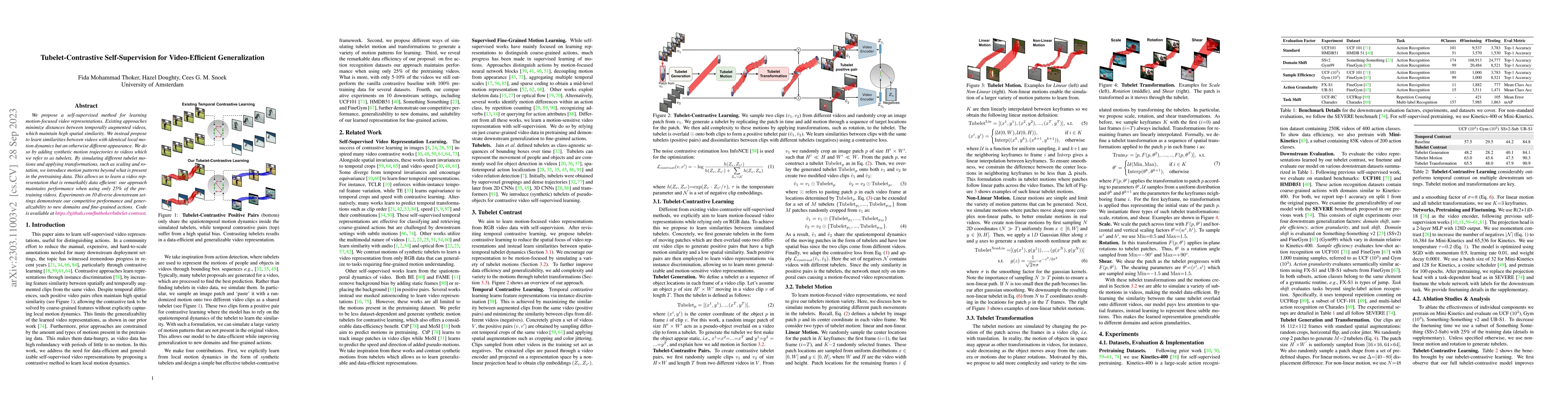 Thumbnail for Tubelet-Contrastive Self-Supervision for Video-Efficient Generalization