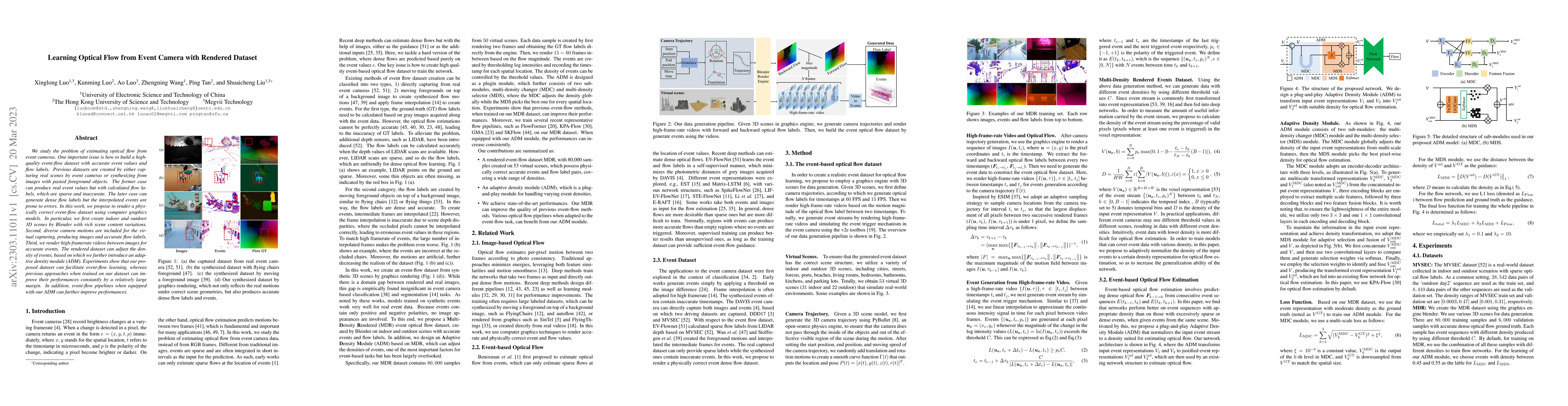 Thumbnail for Learning Optical Flow from Event Camera with Rendered Dataset
