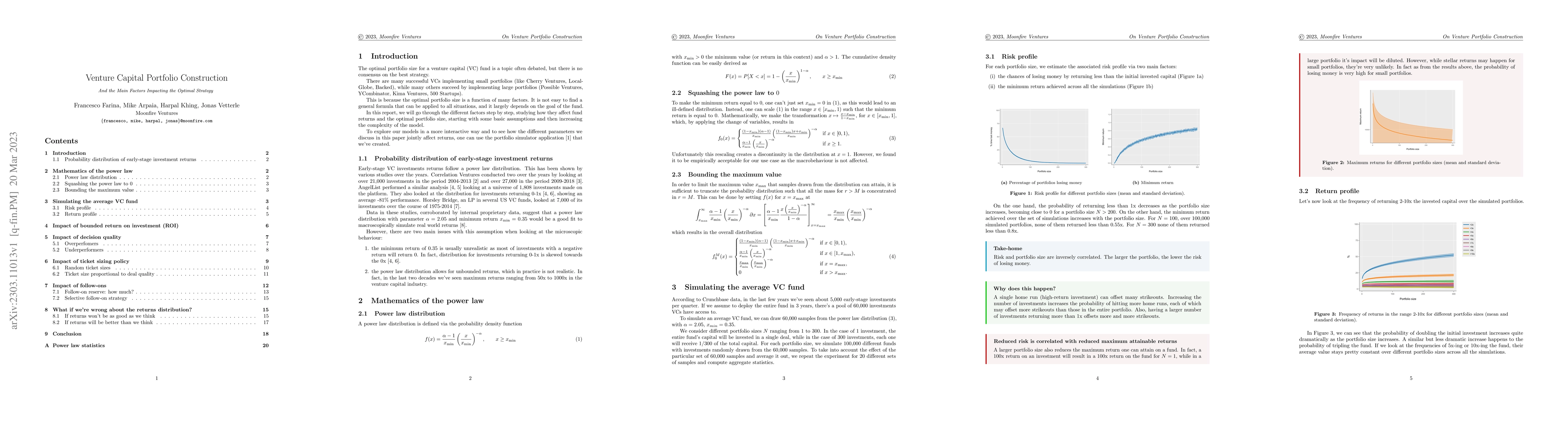 Thumbnail for Venture Capital Portfolio Construction and the Main Factors Impacting
  the Optimal Strategy