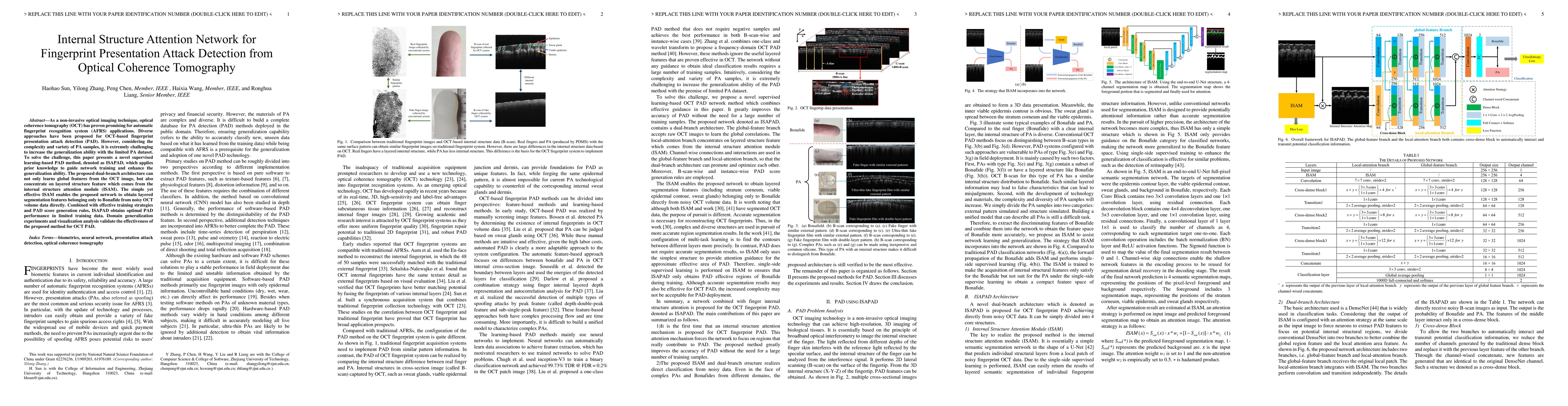 Thumbnail for Internal Structure Attention Network for Fingerprint Presentation Attack
  Detection from Optical Coherence Tomography