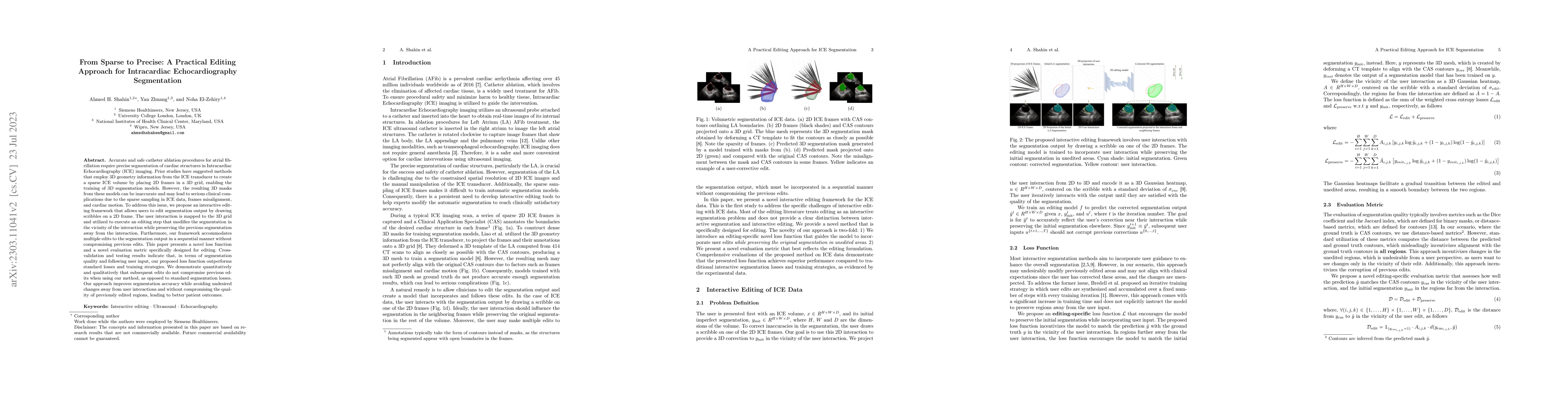 Thumbnail for From Sparse to Precise: A Practical Editing Approach for Intracardiac
  Echocardiography Segmentation