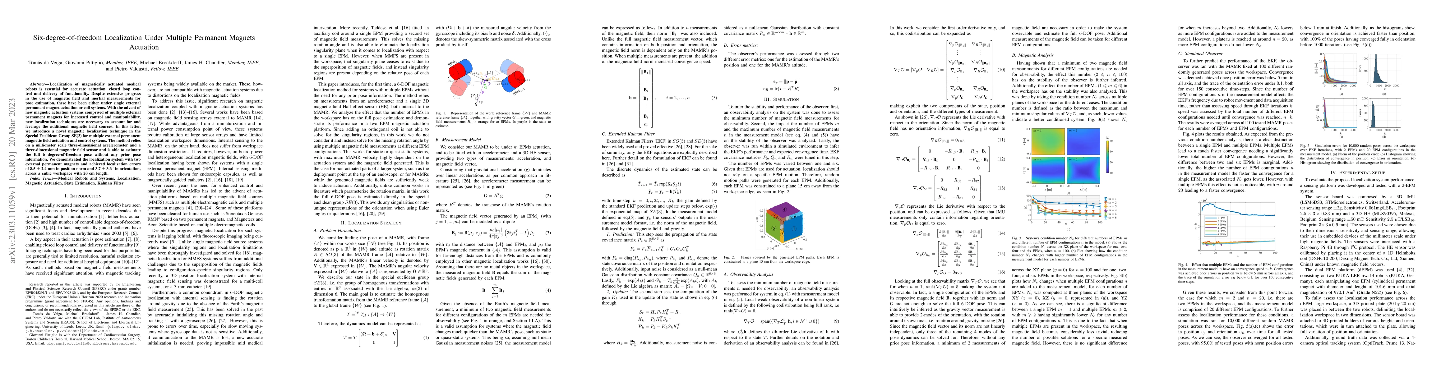 Thumbnail for Six-degree-of-freedom Localization Under Multiple Permanent Magnets
  Actuation