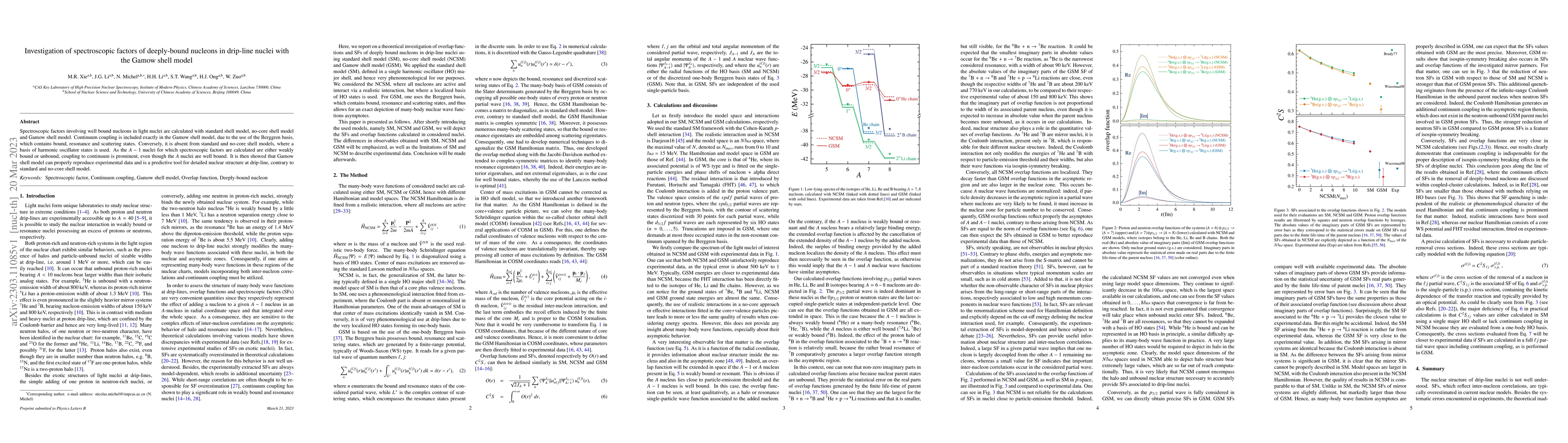 Thumbnail for Investigation of spectroscopic factors of deeply-bound nucleons in
  drip-line nuclei with the Gamow shell model