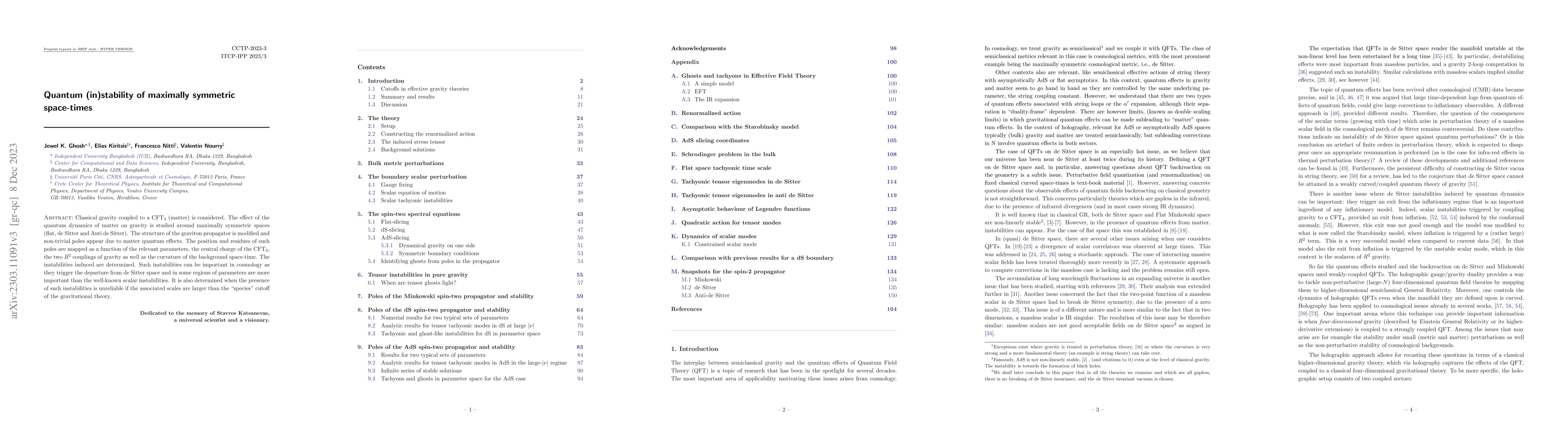 Thumbnail for Quantum (in)stability of maximally symmetric space-times