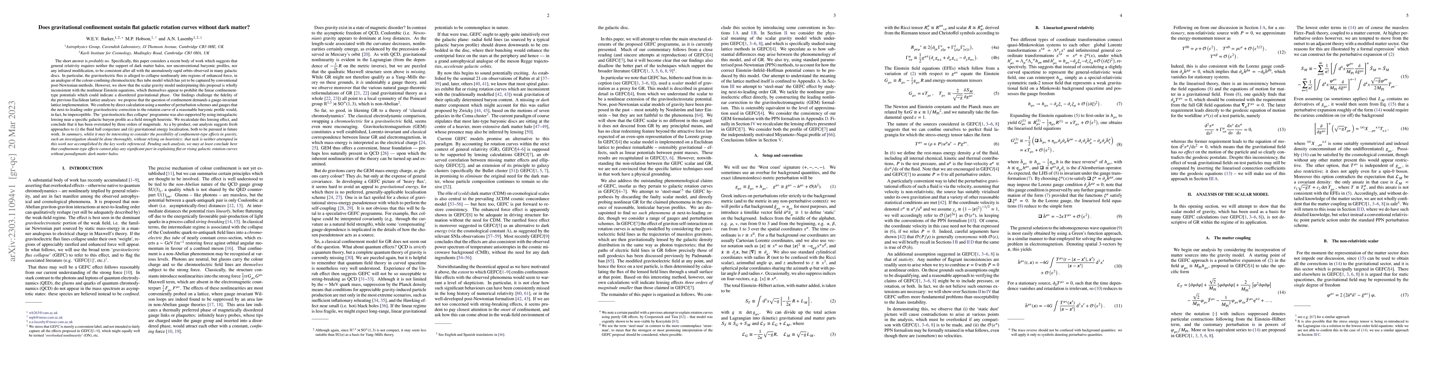 Thumbnail for Does gravitational confinement sustain flat galactic rotation curves
  without dark matter?
