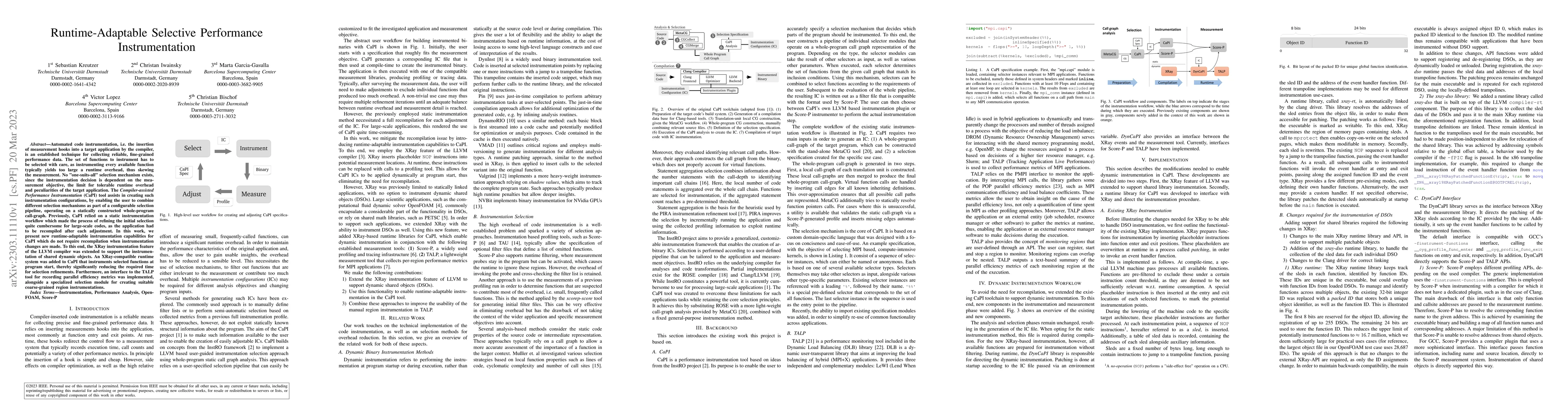 Thumbnail for Runtime-Adaptable Selective Performance Instrumentation
