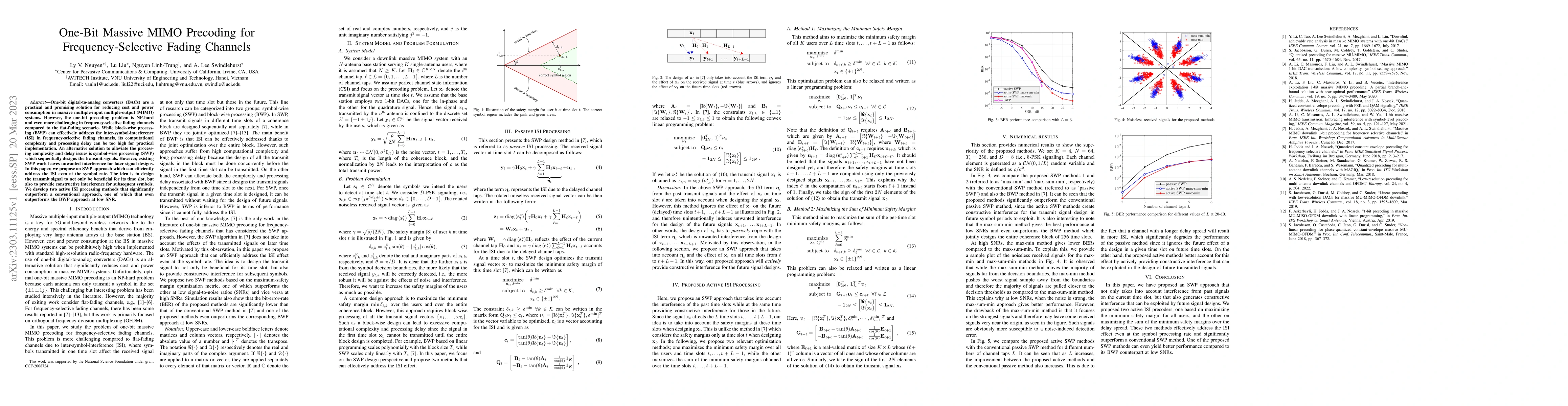 Thumbnail for One-Bit Massive MIMO Precoding for Frequency-Selective Fading Channels