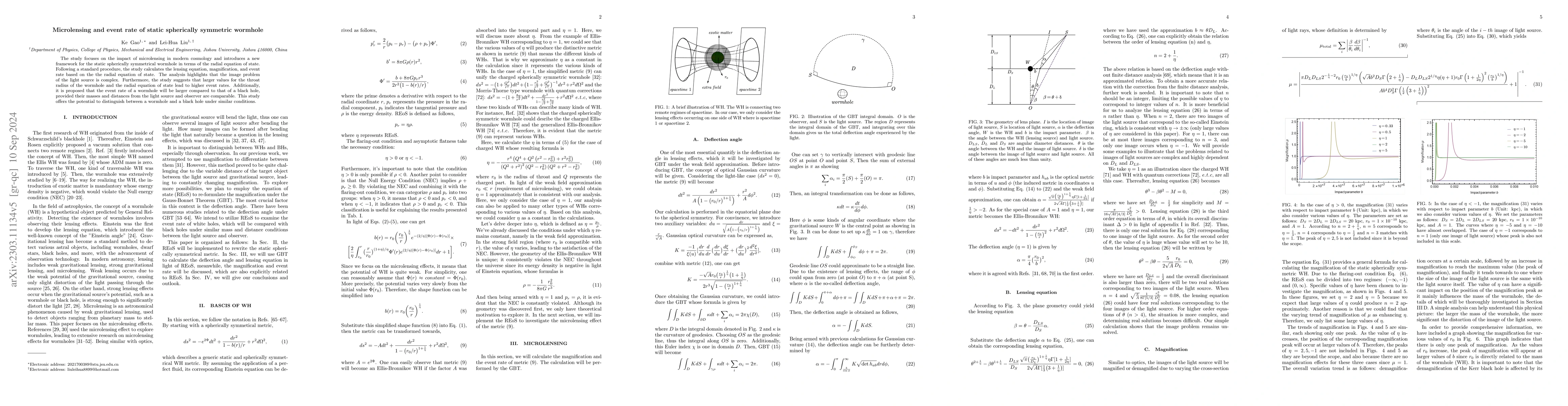 Thumbnail for Microlensing and event rate of static spherically symmetric wormhole