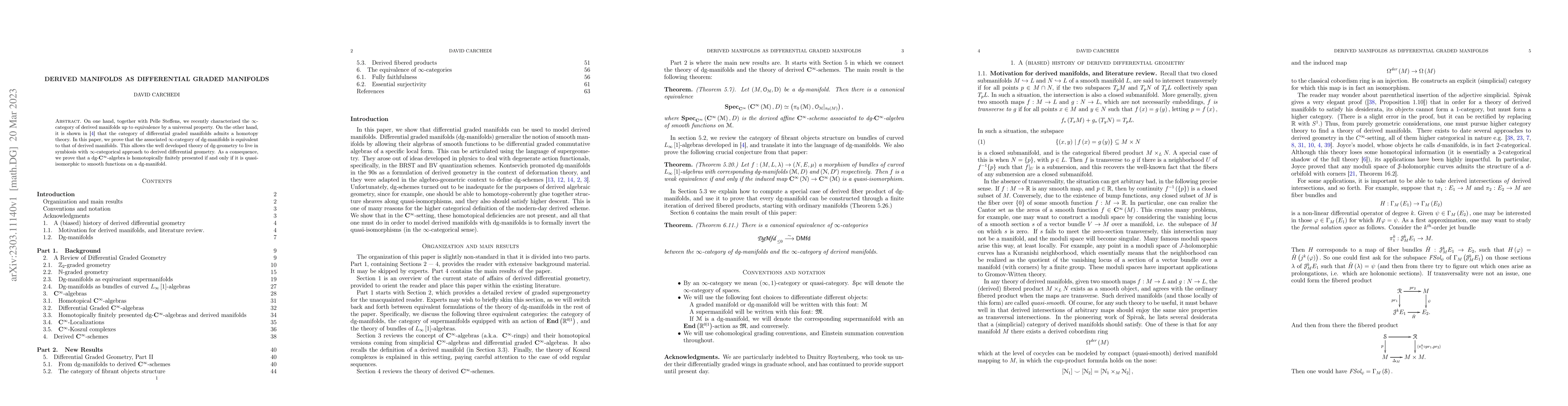 Thumbnail for Derived Manifolds as Differential Graded Manifolds