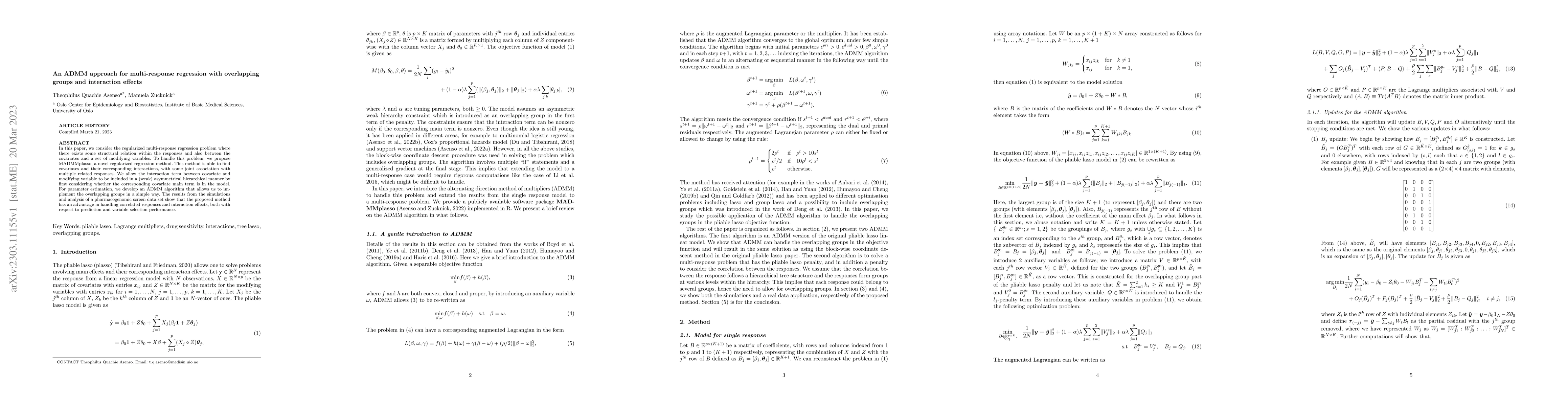 Thumbnail for An ADMM approach for multi-response regression with overlapping groups
  and interaction effects