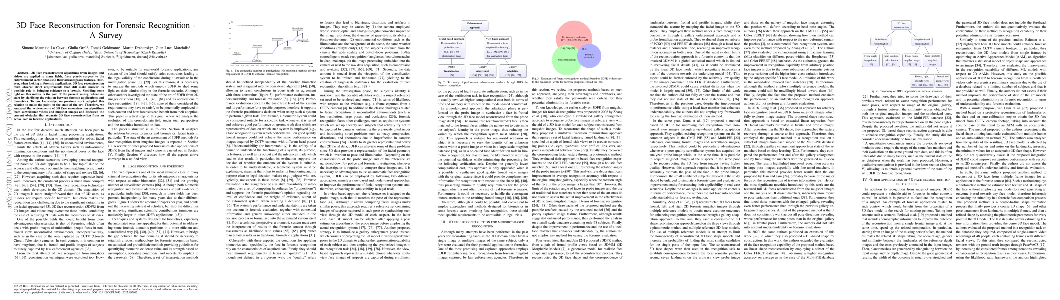 Thumbnail for 3D Face Reconstruction for Forensic Recognition -- A Survey
