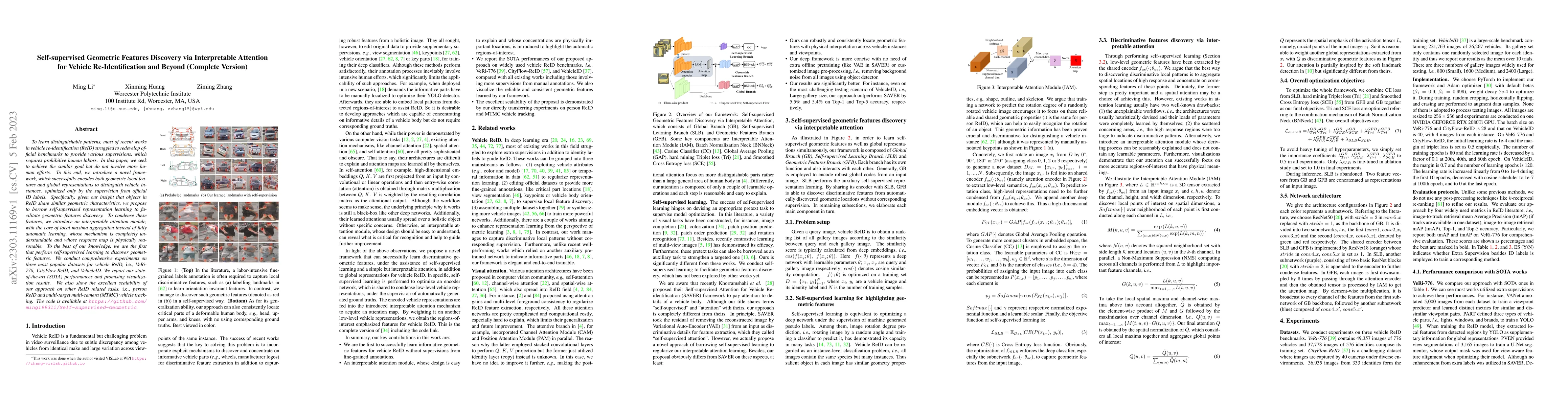 Thumbnail for Self-supervised Geometric Features Discovery via Interpretable Attentio
  for Vehicle Re-Identification and Beyond (Complete Version)