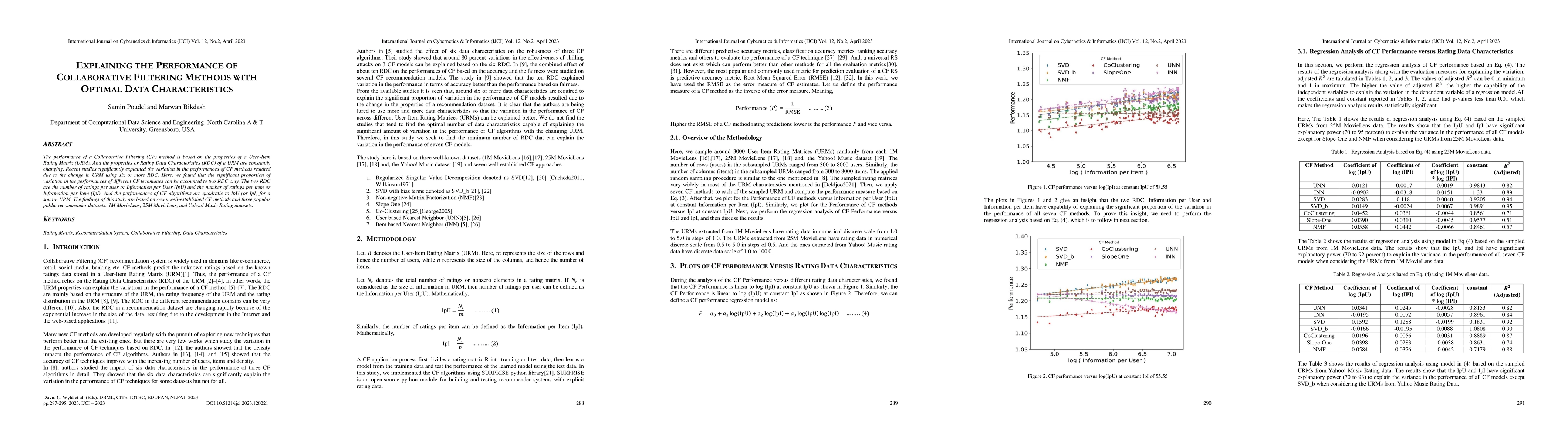 Thumbnail for Explaining the Performance of Collaborative Filtering Methods With
  Optimal Data Characteristics