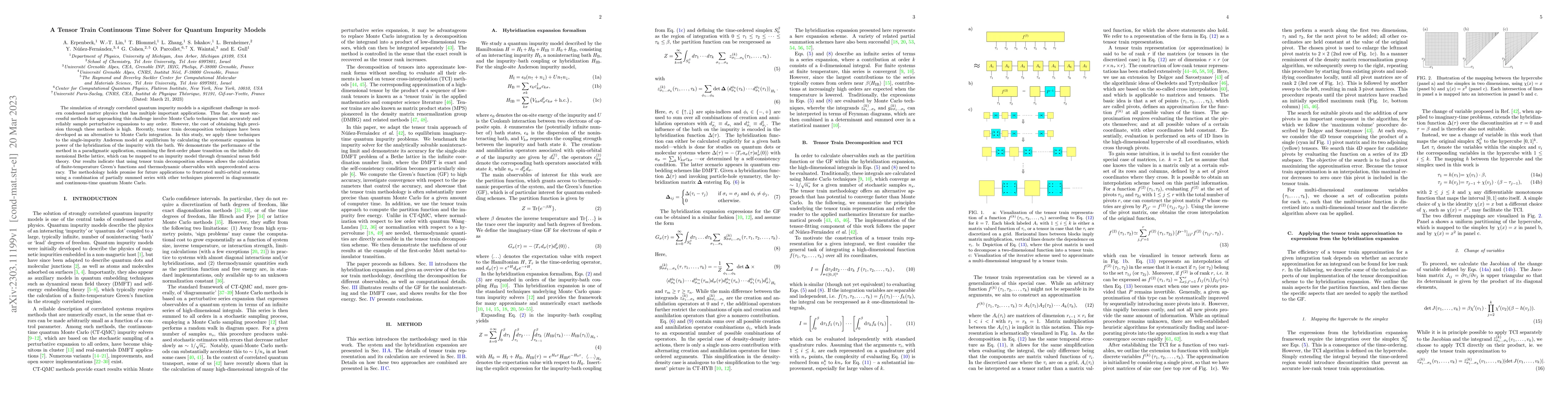 Thumbnail for A Tensor Train Continuous Time Solver for Quantum Impurity Models