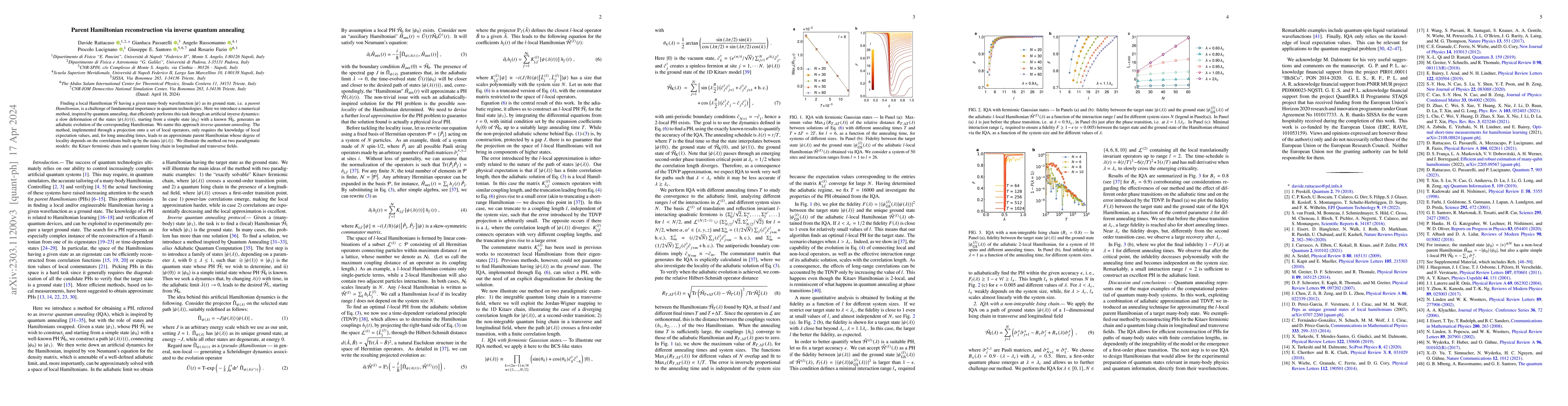 Thumbnail for Parent Hamiltonian Reconstruction via Inverse Quantum Annealing