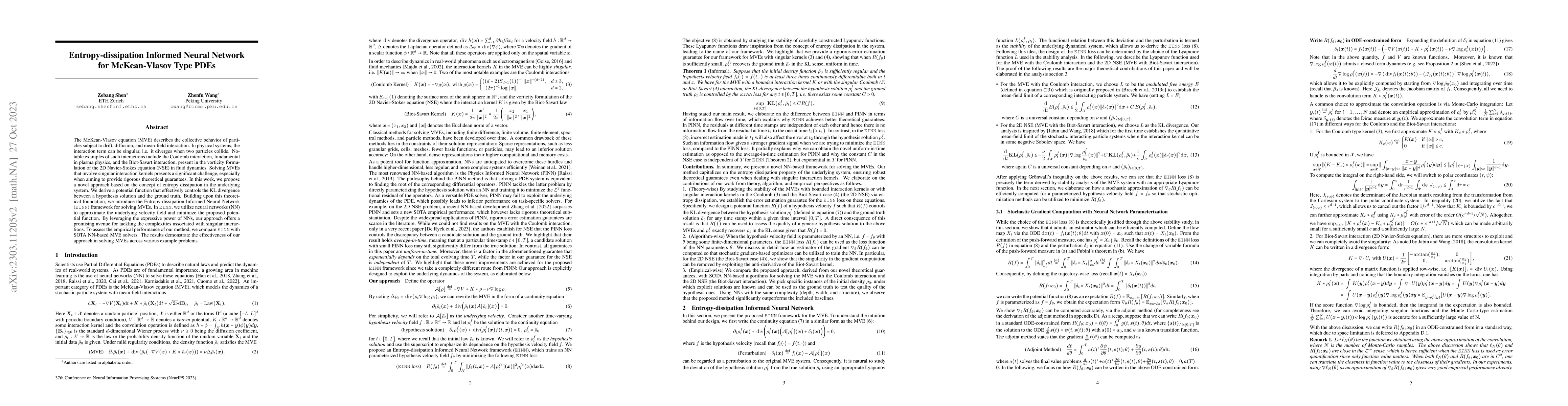 Thumbnail for Entropy-dissipation Informed Neural Network for McKean-Vlasov Type PDEs