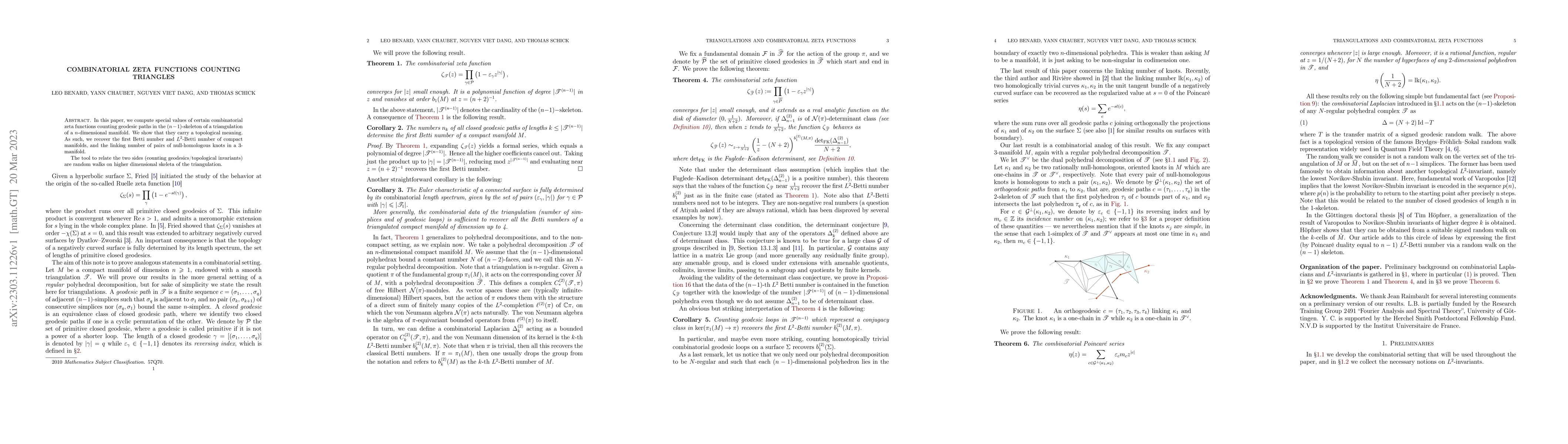 Thumbnail for Combinatorial zeta functions counting triangles