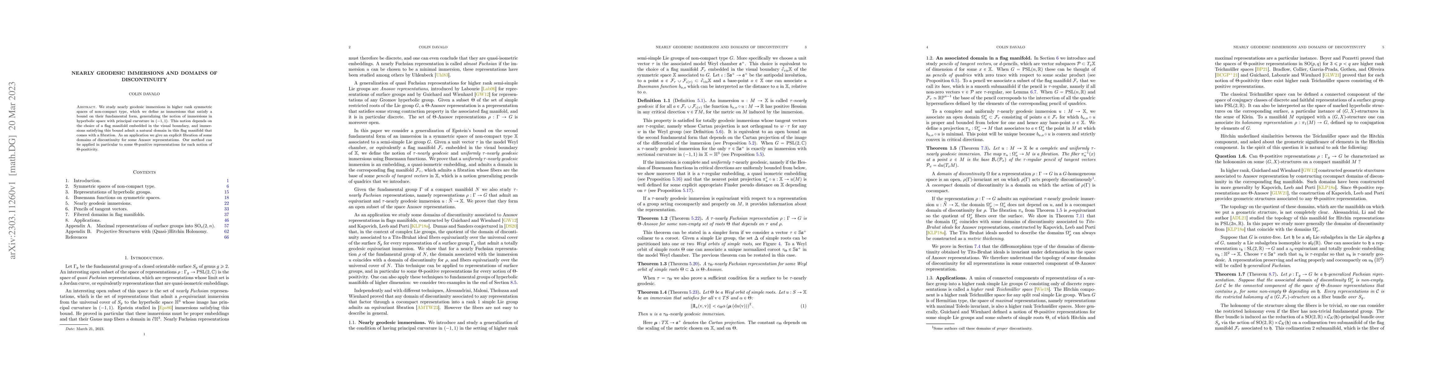 Thumbnail for Nearly geodesic immersions and domains of discontinuity