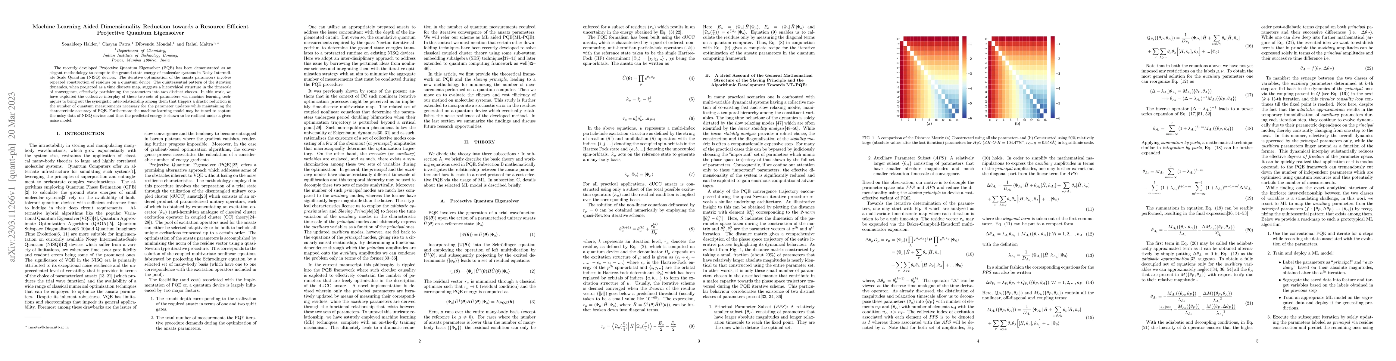 Thumbnail for Machine Learning Aided Dimensionality Reduction towards a Resource
  Efficient Projective Quantum Eigensolver