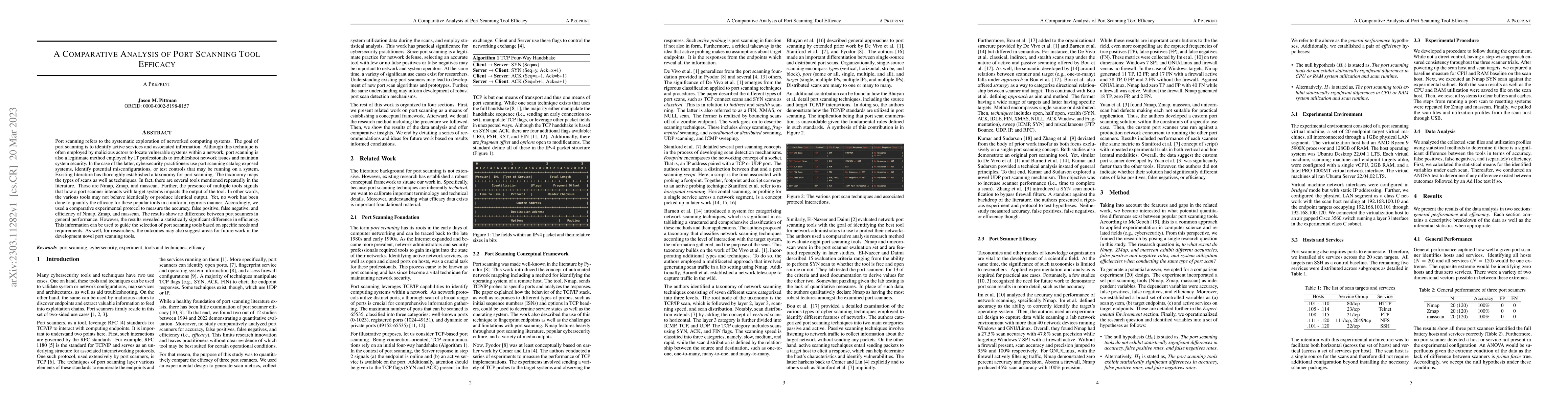 Thumbnail for A Comparative Analysis of Port Scanning Tool Efficacy